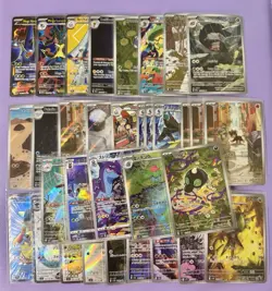 Pokemon TCG English & JP: IR, AR, CHR, FA lot of 33: Scarlet & Violet, Mega Evo - Image 1