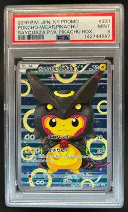 2013-2017 Pokemon XY Promos JP XY-P Poncho-wearing Pikachu #231/XY-P PSA 9 - Image 1