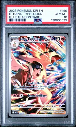 POKEMON DRI-DESTINED RIVALS ILLUSTRATION RARE ETHAN'S TYPHLOSION PSA 10 GEM MINT - Image 1