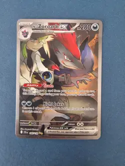 N's Zoroark ex 185/159 Sv09: Journey Together Holo Pokemon DAMAGED - Image 1