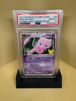 Pokemon 2021 Celebrations Classic Coll Legend Maker Mew EX Holo Card #88 PSA 10 - Image 1