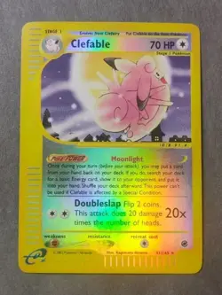 Rare, Reverse Holo Pokemon Expedition Set Clefable 41/165 (English) - Image 1