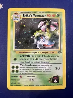 Pokemon TCG Erika's Venusaur Holo Rare Gym Challenge 4/132 Unlimited Vintage - Image 1