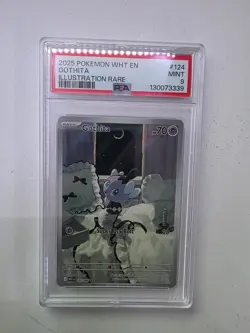 2025 POKEMON WHT EN-WHITE FLARE ILLUSTRATION RARE #124 GOTHITA PSA 9 - Image 1
