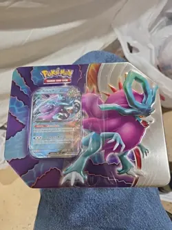 Pokemon Tin 5 Booster Packs And A Walking Wake Promo Card - Image 1