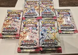 30 x Lot Pokemon Prismatic Evolutions Sealed New BOOSTER PACK IN HAND SHIPS ASAP - Image 1