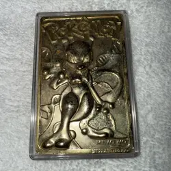 1999 Burger King 23K Gold‑Plated Mewtwo Pokemon Card - Image 1