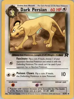 2000 Classic - Team Rocket Dark Persian Stage 1/Uncommon #42 - Image 1