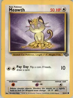 1999 Classic - Jungle Meowth Basic/Common #56 - Image 1