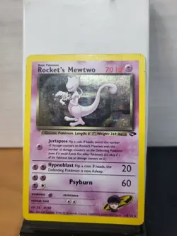 Pokemon English Rocket’s Mewtwo Holo Gym Challenge 14/132 Damaged - Image 1