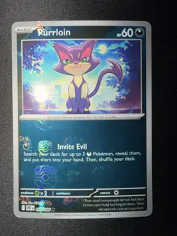 Pokemon TCG Purrloin 055/086 Master Ball Pattern Black Bolt White Flare EN NM - Image 1