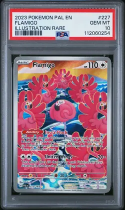 2023 Pokemon Scarlet and Violet Paldea Evolved Illustration Rare Flamigo PSA 10 - Image 1