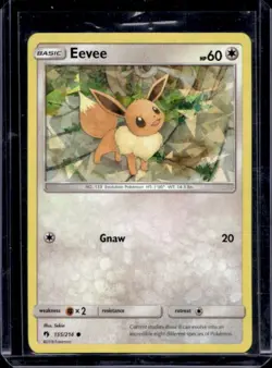 2018 Pokemon Sun & Moon Lost Thunder Eevee Promos Cracked Ice Holo #155/214 - Image 1
