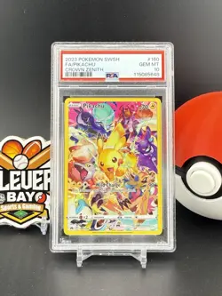 Pikachu 160 Crown Zenith Full Art 2023 Pokemon PSA 10 GEM MINT (CB) - Image 1