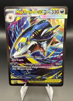 Mega Sharpedo ex 127/094 Special Illustration SIR Pokemon Phantasmal Flames NM - Image 1