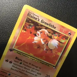Pokemon TCG Blaine's Growlithe Gym Heroes 62/132 Regular 1st Edition Mint/NM - Image 5