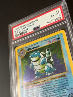 Pokemon TCG First Edition Base Set Blastoise Holo PSA 6 EX-MT - Image 3