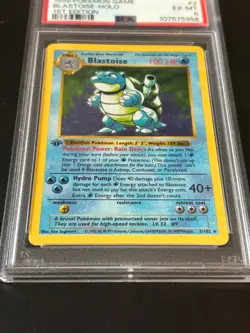 Pokemon TCG First Edition Base Set Blastoise Holo PSA 6 EX-MT - Image 4
