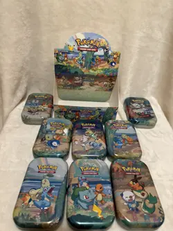 Pokemon Celebrations 25th Anniversary Mini Tin Full Set With Display Box - EMPTY 820650809378 - Image 2