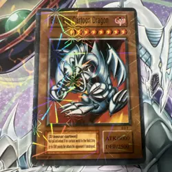 Yu-Gi-Oh! TCG Fake Card Poorly Translated Funny Holo- Blue Eye Cartoon Dragon - Image 1