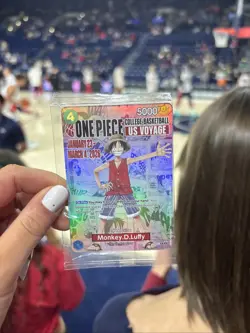 One Piece Monkey.D.Luffy College Basketball US Voyage Promo Card Sealed Rutgers - Image 1