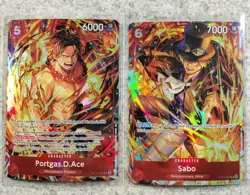 ONE PIECE ILLUSTRATION BOX VOL. 5 SABO PORTGAS.D.ACE PROMO SR 005 007 - Image 1