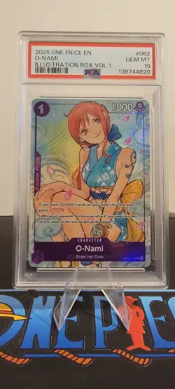 O-Nami Illustration Box Vol 1 One Piece Promos 062 NM PSA 10 - Image 1