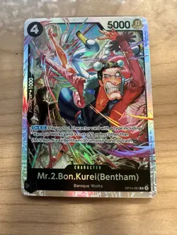 Mr.2.Bon.Kurei (Bentham) OP14-091 SR The Azure Sea's Seven - ONE PIECE ENGLISH - Image 1