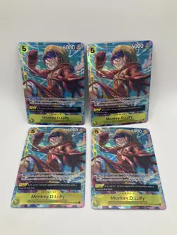 (4x) Monkey.D.Luffy (Illustration Box Vol.3) OP07-109 One Piece Promo Playset NM - Image 2
