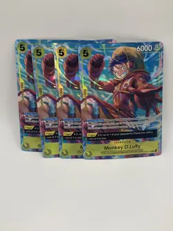 (4x) Monkey.D.Luffy (Illustration Box Vol.3) OP07-109 One Piece Promo Playset NM - Image 3