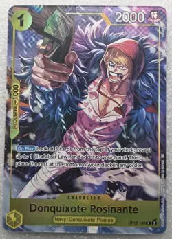 Donquixote Rosinante OP12-108 One Piece Illustration Promo Alt Art NM Pack Fresh - Image 1