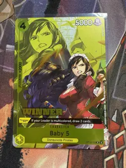 Bandai One Piece CCG Baby 5 Winner Character Card Rare OP12-112 - Image 1