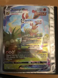 Pokemon TCG Flareon VMAX SWSH180 Full Art Promo Card/ Jumbo Card - Image 1