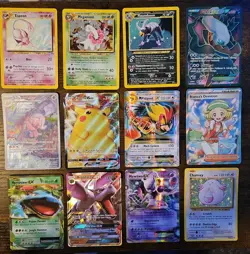 Pokemon 12 Card Lot. Neo Holo Espeon, Houndoom, Meganium. Full Art Darkrai - Image 1