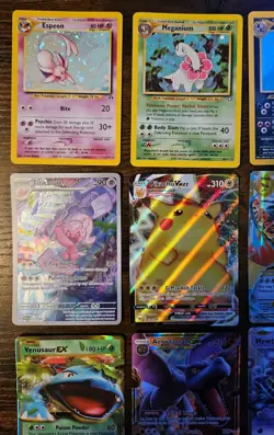 Pokemon 12 Card Lot. Neo Holo Espeon, Houndoom, Meganium. Full Art Darkrai - Image 2