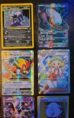 Pokemon 12 Card Lot. Neo Holo Espeon, Houndoom, Meganium. Full Art Darkrai - Image 3
