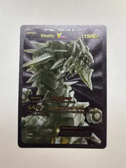 Steelix Vmax Metal Armor Black Foil Fan Art Display Card Hp1150 NM - Image 1