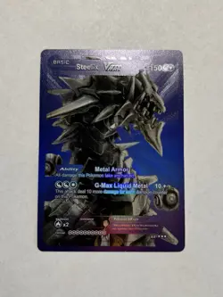 Steelix Vmax Metal Armor Blue Foil Fan Art Display Card Hp1150 NM/M - Image 1