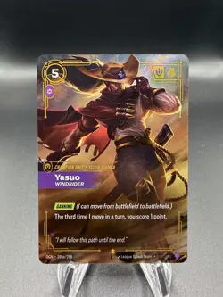 FOIL Riftbound Yasuo card Alt Art 205a/298 English Ver League of legends - Image 1