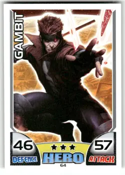 GAMBIT #64 2011 Topps Hero Attax Marvel Collectible Card - Image 1