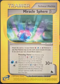 Miracle Sphere Beta 130/144 Skyridge Pokemon Card - Image 1