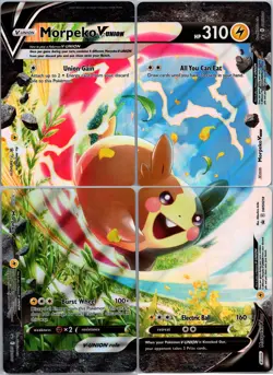 ULTRA RARE Morpeko V-Union 4-Card Set Pokemon TCG SWSH215-218 Holo Promo - NM - Image 1