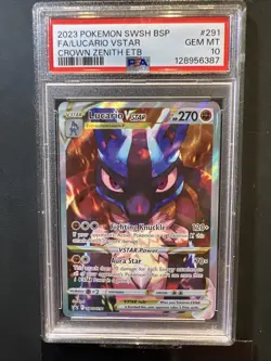 Lucario VSTAR SWSH291 Sword & Shield Promo Holo Card PSA 10 Gem Mint - Image 2