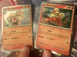 Two HD Galaxy Swirl Pokemon Promo Cards - Arcanine 011 - Growlithe 024 - NM - Image 1