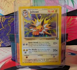 Vintage WOTC Pokemon TCG Card Eeveelution Rare Holo Jolteon Jungle Set 4/64 - Image 1