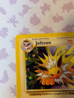 Vintage WOTC Pokemon TCG Card Eeveelution Rare Holo Jolteon Jungle Set 4/64 - Image 3
