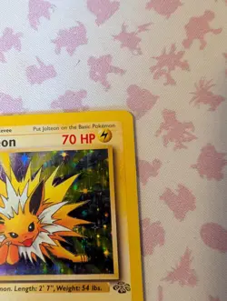 Vintage WOTC Pokemon TCG Card Eeveelution Rare Holo Jolteon Jungle Set 4/64 - Image 4