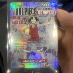 One Piece Monkey.D.Luffy College Basketball US Voyage Promo Card (Sealed) P-055 - Image 2