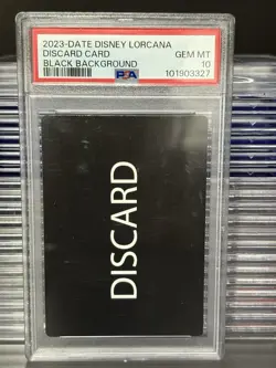 2023 Disney Lorcana Discard Error Card PSA 10 GEM MINT Black Background - Image 2