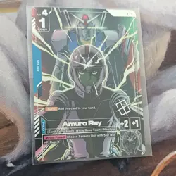 Bandai Gundam Card Game Amuro Ray Pilot Burst Card BT01-010 English Standard - Image 1